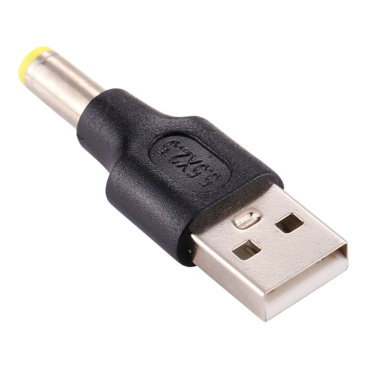 10 Uds. Conector de clavija de alimentación CC macho a USB 2,0 macho de 5,5x2,5mm, 5.5 x 2.5mm