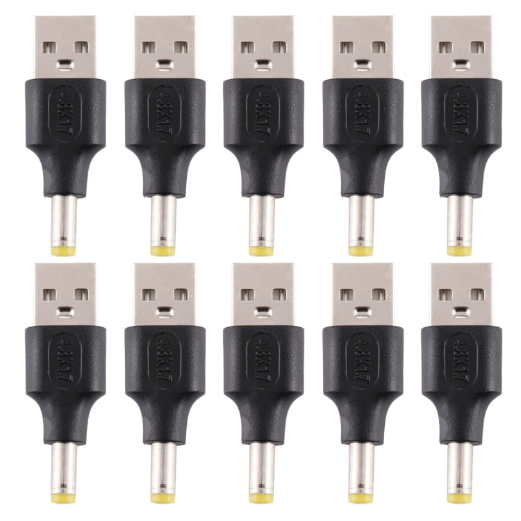 10 Uds. Conector de clavija de alimentación CC macho a USB 2,0 macho de 4,8x1,7mm, 4.8 x 1.7mm