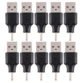 10 Uds. Conector de clavija de alimentación CC macho a USB 2,0 macho de 2,5x0,7mm, 2.5 x 0.7mm