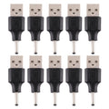 10 Uds. Conector de clavija de alimentación CC macho a USB 2,0 macho de 3,0x1,1mm, 3.0 x 1.1mm