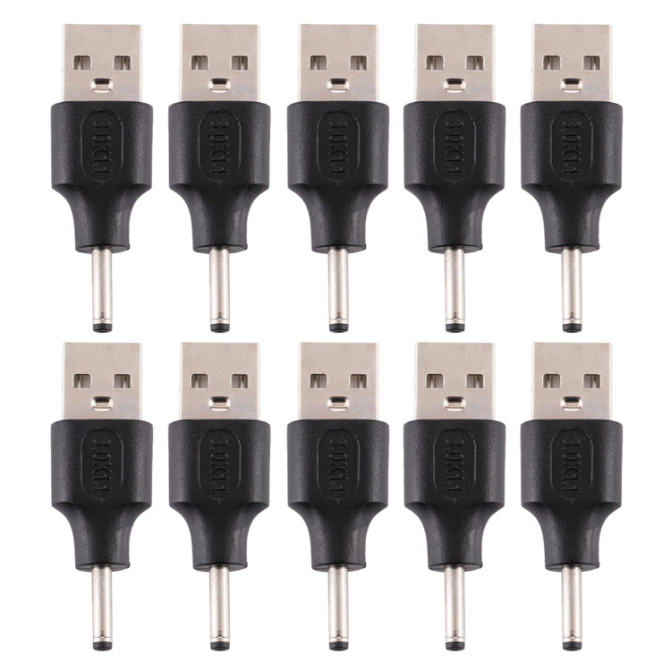 10 Uds. Conector de clavija de alimentación CC macho a USB 2,0 macho de 3,0x1,1mm, 3.0 x 1.1mm