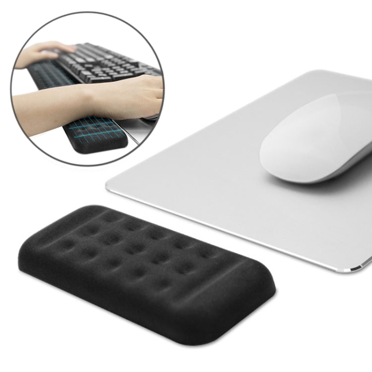 Alfombrilla de ratón de espuma viscoelástica con reposamuñecas para teclado mecánico, tamaño: una sola mano (negro), Size : Single Hand