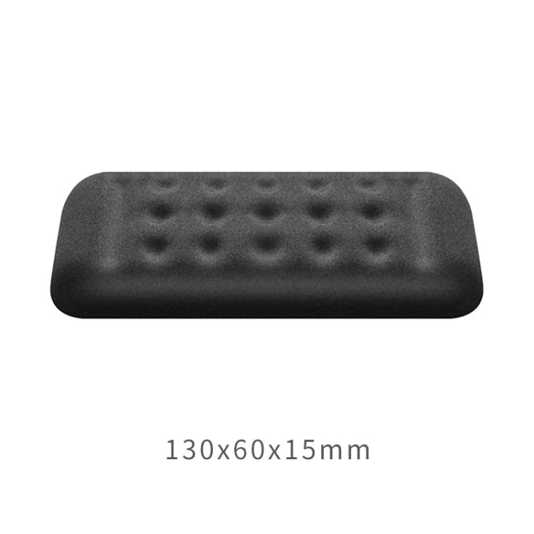 Alfombrilla de ratón de espuma viscoelástica con reposamuñecas para teclado mecánico, tamaño: una sola mano (negro), Size : Single Hand