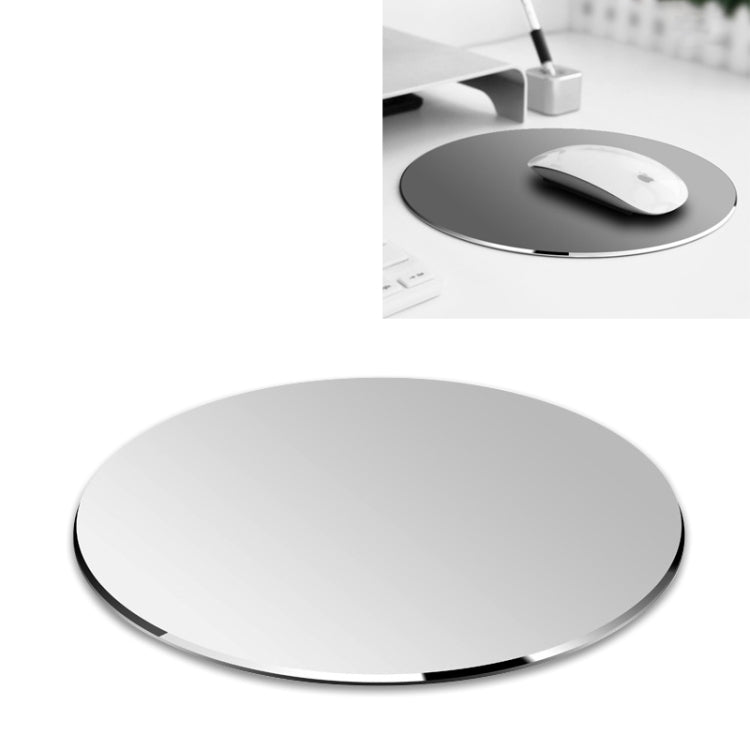 Alfombrilla de ratón de escritorio antideslizante de doble cara de aleación de aluminio con forma de círculo, Circle Shape