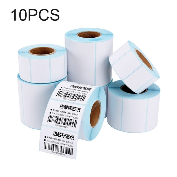 10 PCS 40x20x1500 Papel de etiqueta de código de barras térmico autoadhesivo, 40x20x1500