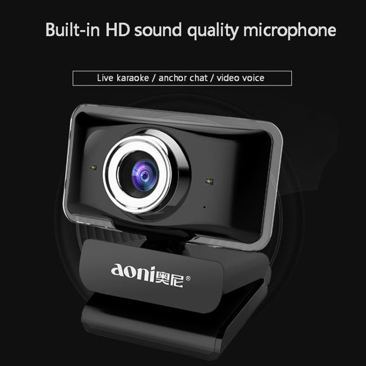 Aoni C11 720P Cámara de computadora HD de enfoque manual gran angular de 150 grados con micrófono, C11