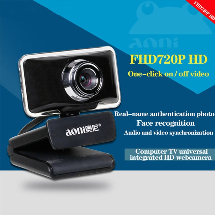 Aoni C11 720P Cámara de computadora HD de enfoque manual gran angular de 150 grados con micrófono, C11
