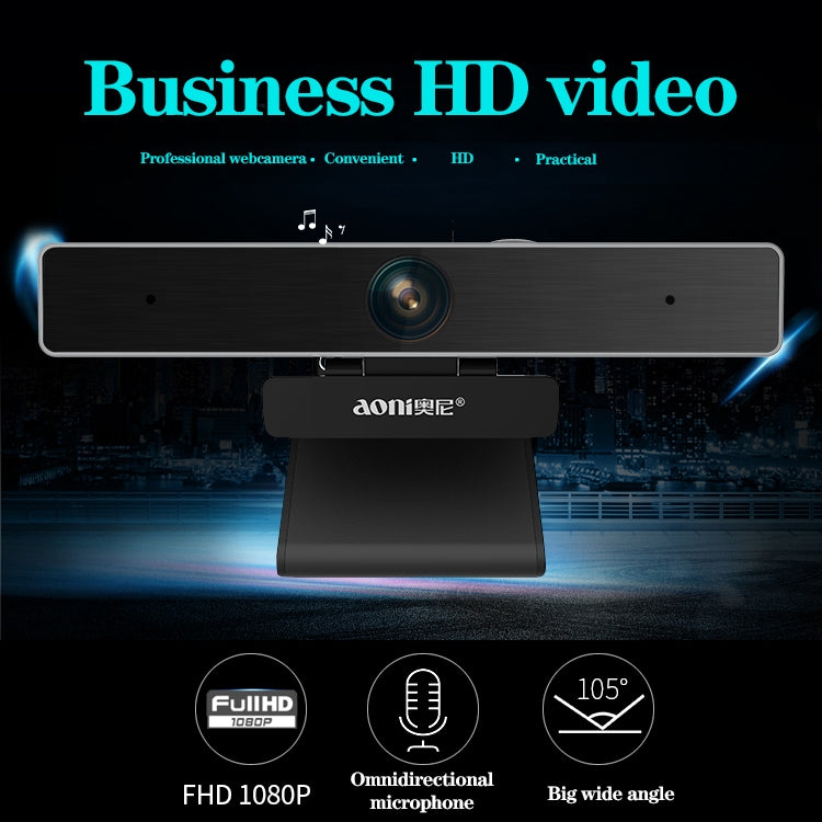 Cámara de computadora inteligente empresarial aoni C90 1080P HD con micrófono, C90