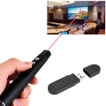 Bolígrafo para pasar páginas de PowerPoint con láser inalámbrico de 2,4 GHz Bolígrafo de proyección de presentación inalámbrico multimedia con receptor USB, distancia de control remoto: 30 m, 30m