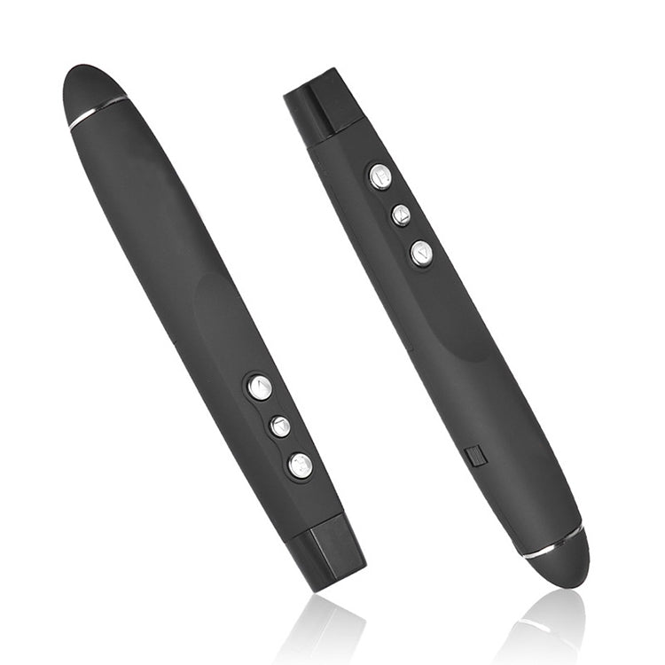 Bolígrafo para pasar páginas de PowerPoint con láser inalámbrico de 2,4 GHz Bolígrafo de proyección de presentación inalámbrico multimedia con receptor USB, distancia de control remoto: 30 m, 30m