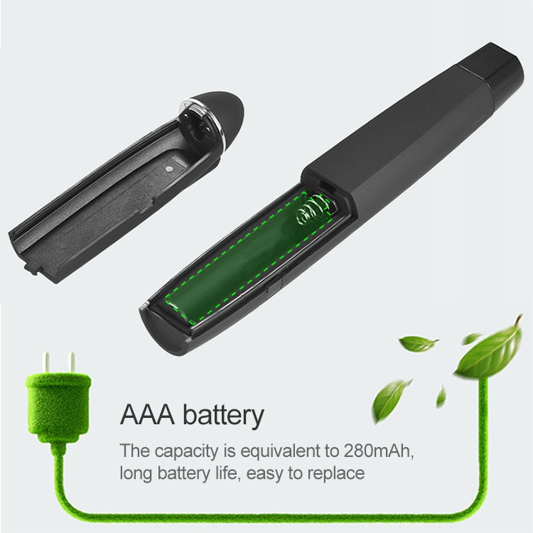 Bolígrafo para pasar páginas de PowerPoint con láser inalámbrico de 2,4 GHz Bolígrafo de proyección de presentación inalámbrico multimedia con receptor USB, distancia de control remoto: 30 m, 30m