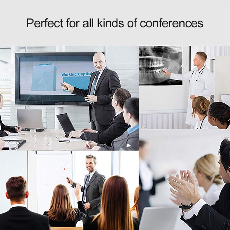 XM930 Bolígrafo láser inalámbrico de 2,4 GHz para pasar páginas de PowerPoint Bolígrafo de proyección de presentación inalámbrico multimedia con receptor USB, compatible con recordatorio de batería baja, distancia de control remoto: 100 m, 100m White  ...