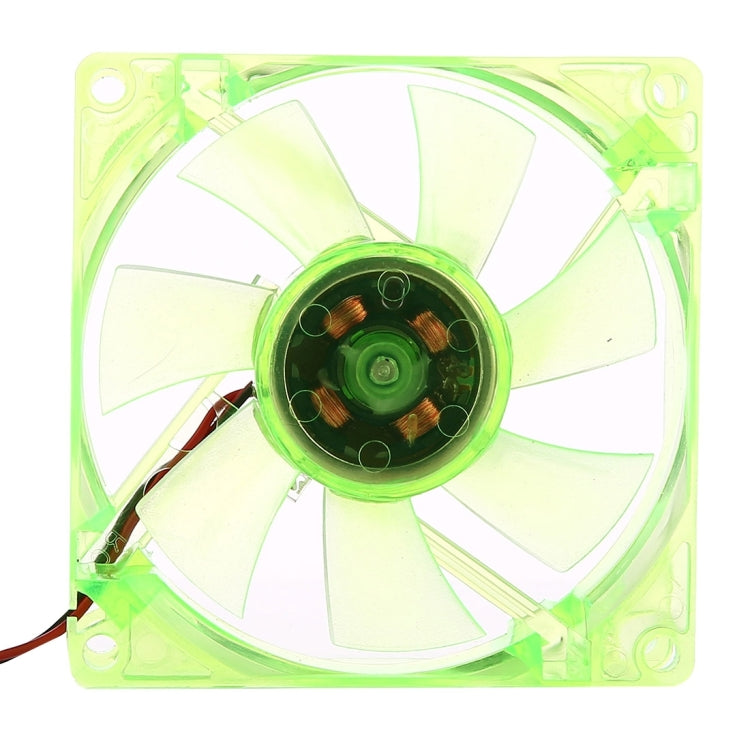 8025 Ventilador de enfriamiento del refrigerador de la caja de la computadora DC 12V 0.18A de 4 pines con luz LED, entrega de color aleatorio, tamaño: 80x80x25 mm, 8025 Red, 8025 Blue, 8025 Green, 8025 Dark Blue