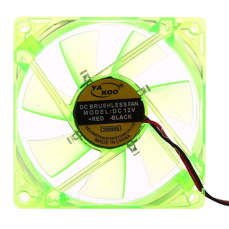 8025 Ventilador de enfriamiento del refrigerador de la caja de la computadora DC 12V 0.18A de 4 pines con luz LED, entrega de color aleatorio, tamaño: 80x80x25 mm, 8025 Red, 8025 Blue, 8025 Green, 8025 Dark Blue