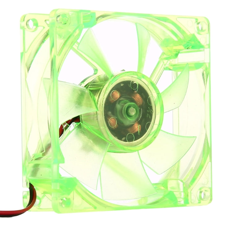 8025 Ventilador de enfriamiento del refrigerador de la caja de la computadora DC 12V 0.18A de 4 pines con luz LED, entrega de color aleatorio, tamaño: 80x80x25 mm, 8025 Red, 8025 Blue, 8025 Green, 8025 Dark Blue