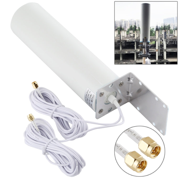 Antena de barril externa Omni 4G LTE WiFi 12DBi con SMA macho, SMA