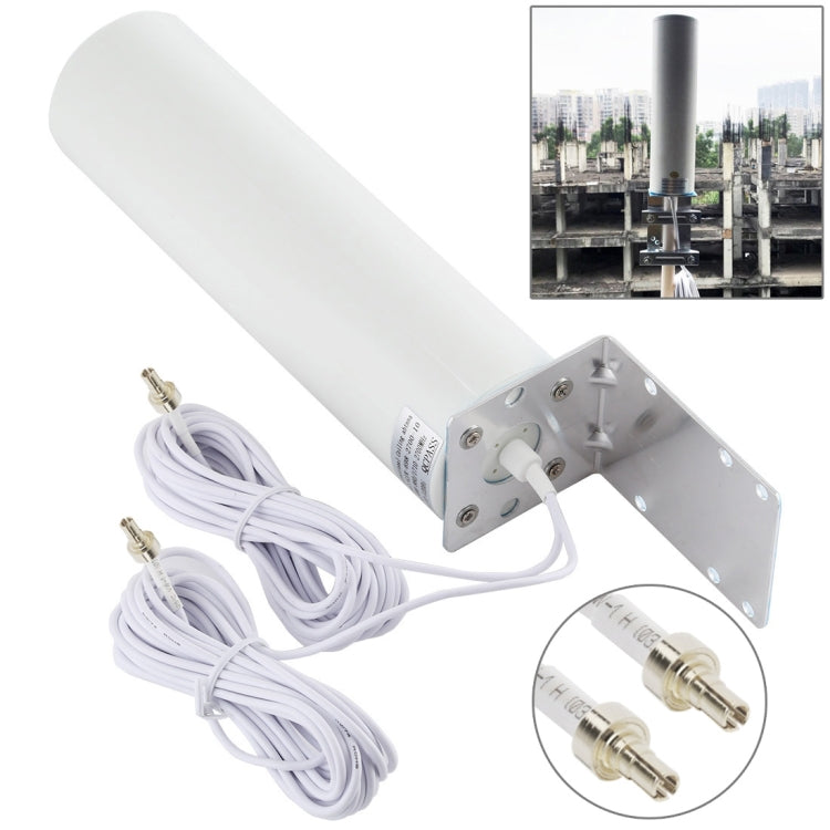 Antena de barril externa Omni 4G LTE WiFi 12DBi con macho CRC9, CRC9