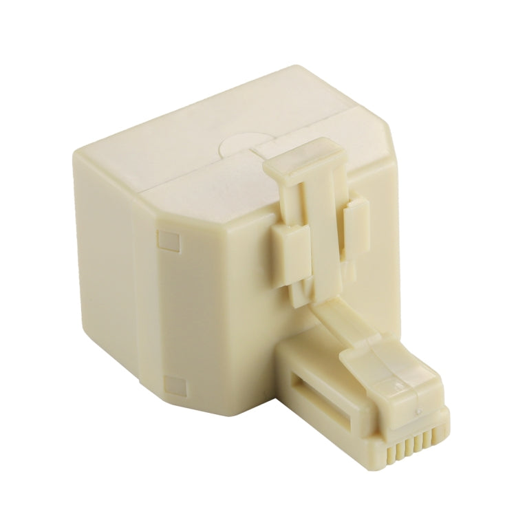 Adaptador de conector extensor de cable de extensión de teléfono de escritorio de puertos duales RJ11, 2 RJ11 Female to RJ11 Male