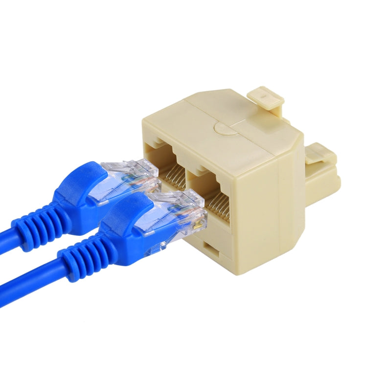 Adaptador de red de conector LAN Ethernet de puertos duales RJ45, 2 RJ45 Female to RJ45 Male
