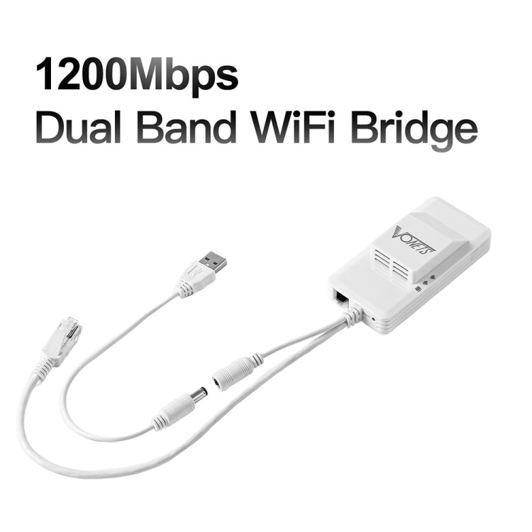 VONETS VAP11AC 5G/2.4G Mini Puente Inalámbrico con Versión de Ventilador Repetidor WiFi 300Mbps + 900Mbps, Soporta Videovigilancia y Control, VAP11AC