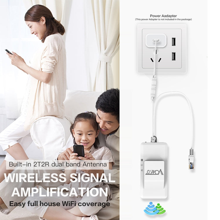 VONETS VAP11AC 5G/2.4G Mini Puente Inalámbrico con Versión de Ventilador Repetidor WiFi 300Mbps + 900Mbps, Soporta Videovigilancia y Control, VAP11AC