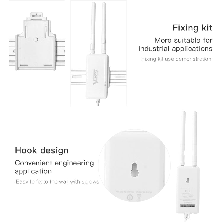 VONETS VAP11S 2.4G Mini Puente Inalámbrico 300Mbps Repetidor WiFi con 2 Antenas, VAP11S