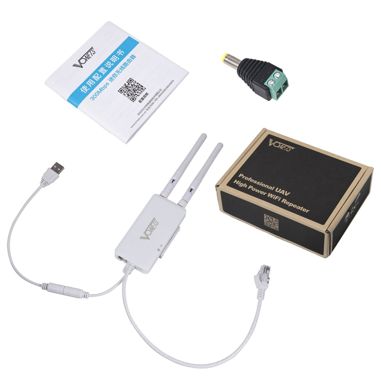 VONETS VAP11S 2.4G Mini Puente Inalámbrico 300Mbps Repetidor WiFi con 2 Antenas, VAP11S