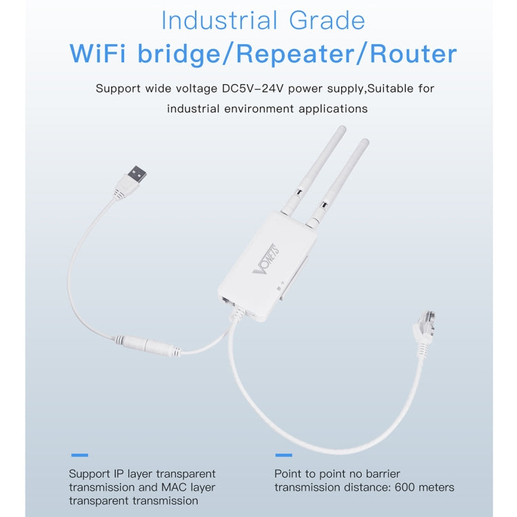 VONETS VAP11S 2.4G Mini Puente Inalámbrico 300Mbps Repetidor WiFi con 2 Antenas, VAP11S