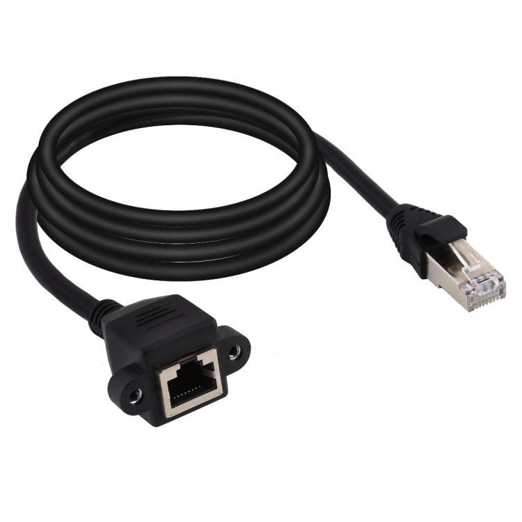 Cable de extensión de bloqueo de tornillo de montaje en panel de red RJ45 hembra a macho CAT5E, longitud: 3 m, 3m
