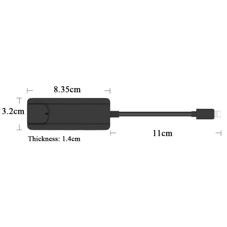 Adaptador USB 2.0 Onten 75002 de 8 pines a RJ45 Hub