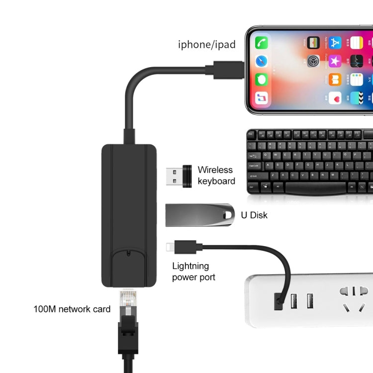 Adaptador USB 2.0 Onten 75002 de 8 pines a RJ45 Hub