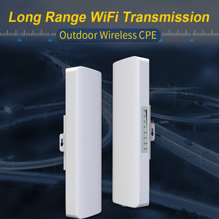 COMFAST CF-E312A Qualcomm AR9344 5.8GHz 300Mbps/s Puente de red inalámbrico ABS para exteriores con adaptador POE