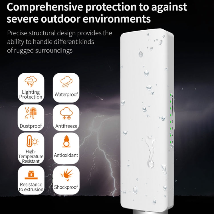 COMFAST CF-E312A Qualcomm AR9344 5.8GHz 300Mbps/s Puente de red inalámbrico ABS para exteriores con adaptador POE