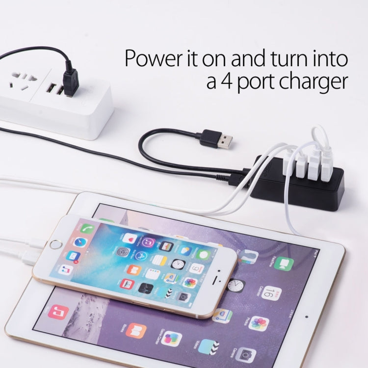 ORICO W5P-U2-100 HUB de escritorio USB 2.0 con fuente de alimentación de cable micro USB de 100 cm, W5P-U2-100 Black, W5P-U2-100 White