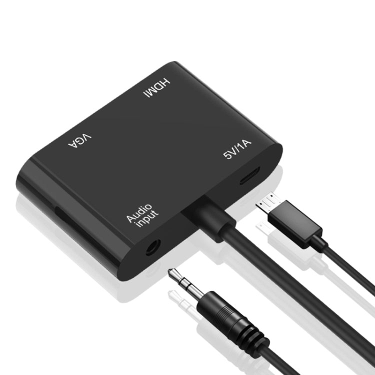 Adaptador VGA a HDMI + VGA 5138HV 1080P con audio, 5138HV