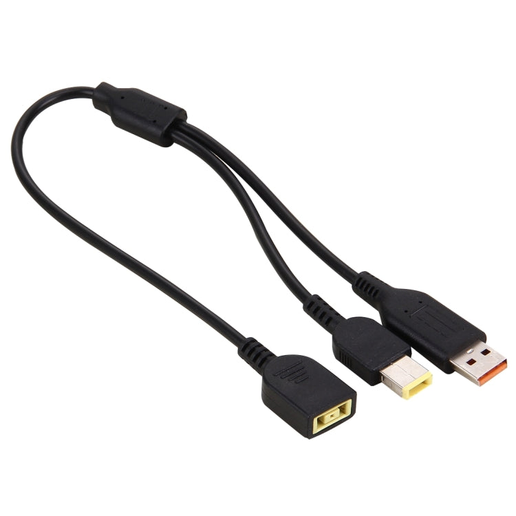 Big Square (primera generación) hembra a Lenovo YOGA 3 y Big Square (primera generación) macho Interfaces Cable adaptador de corriente para computadora portátil Lenovo, longitud: aproximadamente 30 cm, X1 Carbon 2018/2017 & T570/T470/T470s