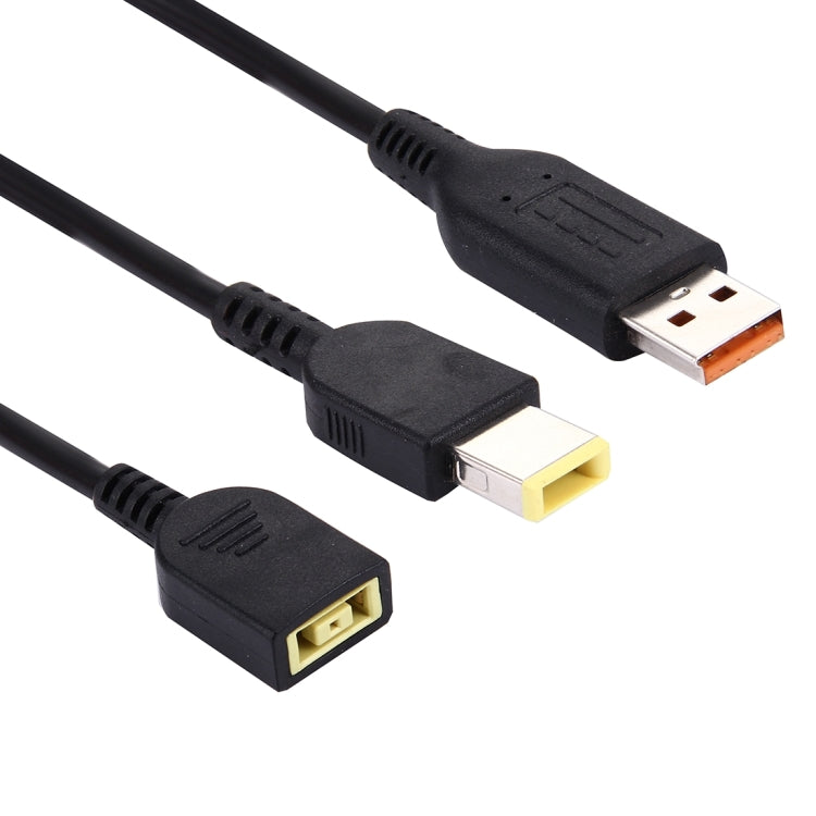 Big Square (primera generación) hembra a Lenovo YOGA 3 y Big Square (primera generación) macho Interfaces Cable adaptador de corriente para computadora portátil Lenovo, longitud: aproximadamente 30 cm, X1 Carbon 2018/2017 & T570/T470/T470s