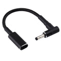 PD 100W 18.5-20V 4.0 x 1.35mm Codo a Adaptador USB-C / Tipo-C Cable trenzado de nailon