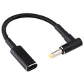 PD 100W 18,5-20V 4,8 x 1,7 mm Codo a USB-C / Adaptador tipo C Cable trenzado de nailon