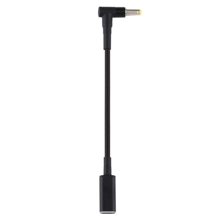 PD 100W 18,5-20V 4,8 x 1,7 mm Codo a USB-C / Adaptador tipo C Cable trenzado de nailon