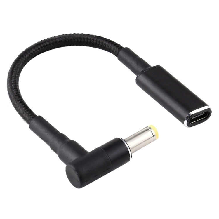 PD 100W 18,5-20V 5,5 x 2,5 mm Codo a USB-C / Adaptador tipo C Cable trenzado de nailon, 5.5 x 2.5mm