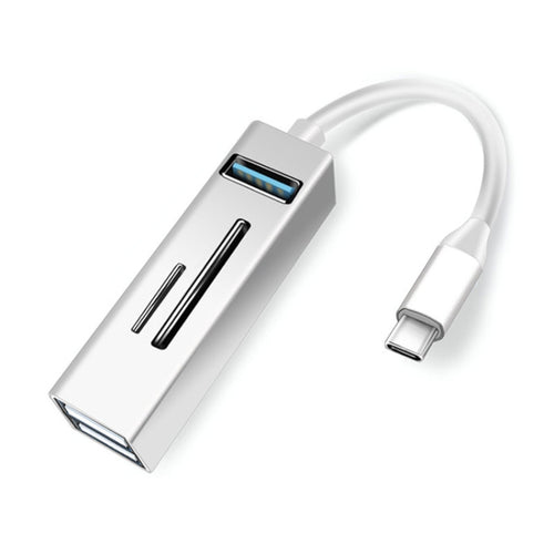 15102 5 en 1 USB-C / Type-C a USB3.0 + Adaptador HUB de lector de tarjetas SD / TF, Type-C