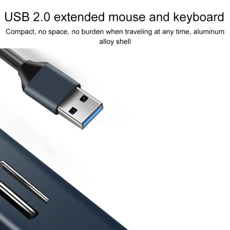 15102 5 en 1 USB-C / Type-C a USB3.0 + Adaptador HUB de lector de tarjetas SD / TF, Type-C