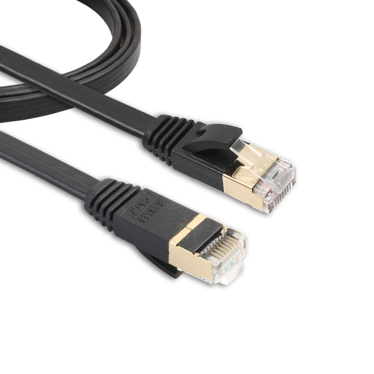 Cable de conexión ultraplano CAT7 10 Gigabit Ethernet de 1m para red LAN de módem enrutador - Construido con conectores RJ45 blindados, Length: 1m