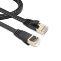 Cable de conexión ultraplano CAT7 10 Gigabit Ethernet de 1m para red LAN de módem enrutador - Construido con conectores RJ45 blindados, Length: 1m