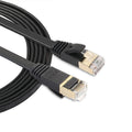 Cable de conexión ultraplano CAT7 10 Gigabit Ethernet de 1,8 m para red LAN de módem enrutador - Construido con conectores RJ45 blindados, Length: 1.8m