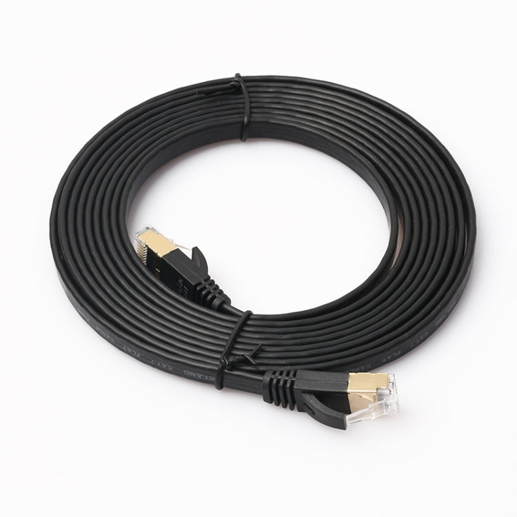 Cable de conexión ultraplano CAT7 10 Gigabit Ethernet de 3 m para red LAN de módem enrutador - Construido con conectores RJ45 blindados, Length: 3m