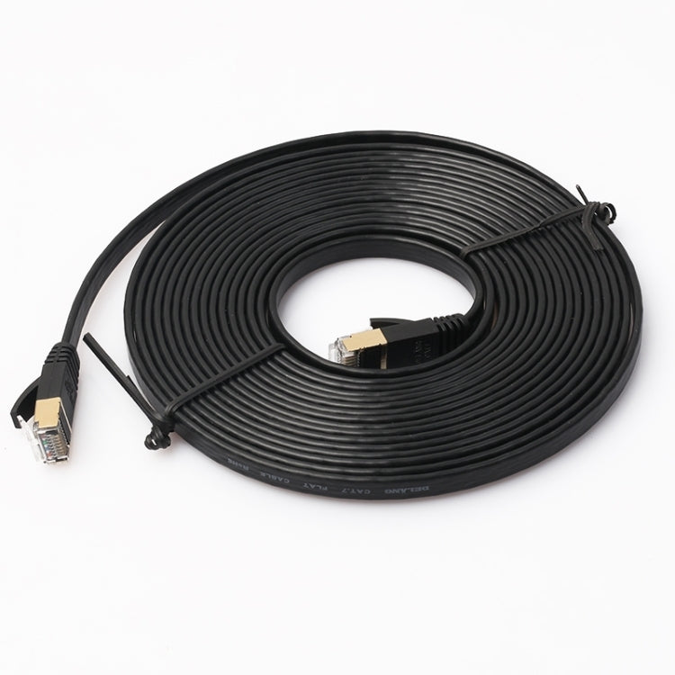 Cable de conexión ultraplano CAT7 10 Gigabit Ethernet de 5 m para red LAN de módem enrutador - Construido con conectores RJ45 blindados, Length: 5m