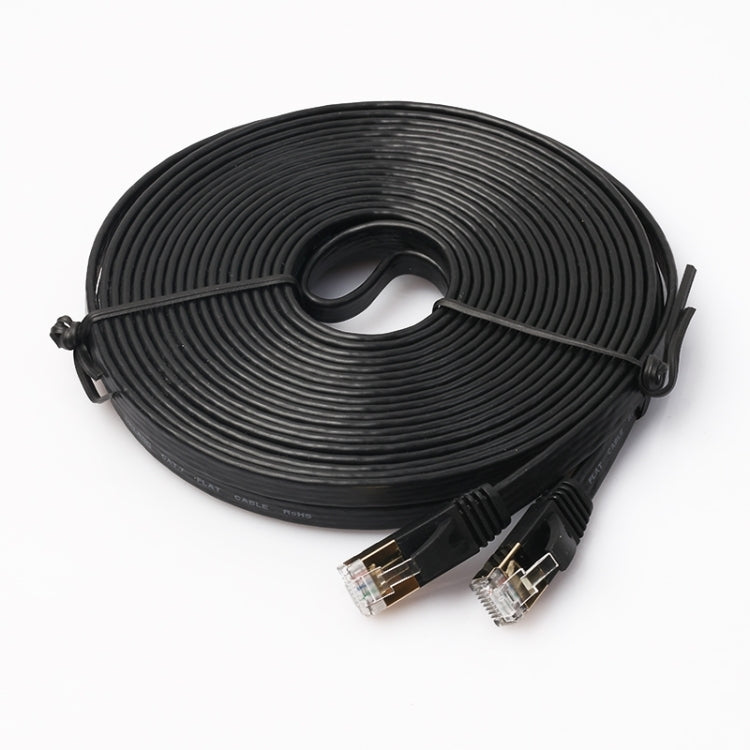 Cable de conexión ultraplano CAT7 10 Gigabit Ethernet de 10 m para red LAN de módem enrutador - Construido con conectores RJ45 blindados, Length: 10m