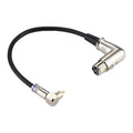 Carcasa de aluminio Codo RCA macho a Codo XLR CANNON de 3 pines Adaptador de conector de audio hembra para cable Micrófono / Equipo de audio, Longitud total: aproximadamente 30 cm, RCA Elbow Male